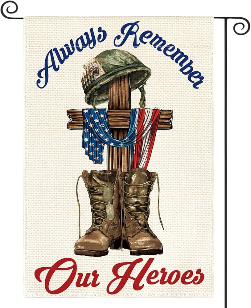 AVOIN colorlife Memorial Day Always Remember Our Heroes Garden Flag 12x18 Inch Double Sided, Mili... | Amazon (US)