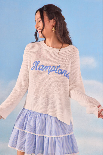 Hamptons Embroidered Pullover Sweater | Francesca's