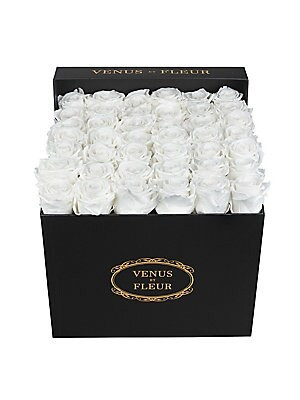 Venus ET Fleur Eternity De Venus Large Square Eternity Roses - Pure White Rose | Saks Fifth Avenue