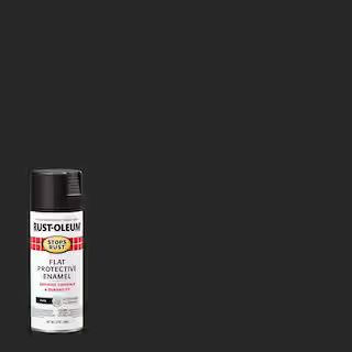 Rust-Oleum Stops Rust 12 oz. Protective Enamel Flat Black Spray Paint 7776830 - The Home Depot | The Home Depot