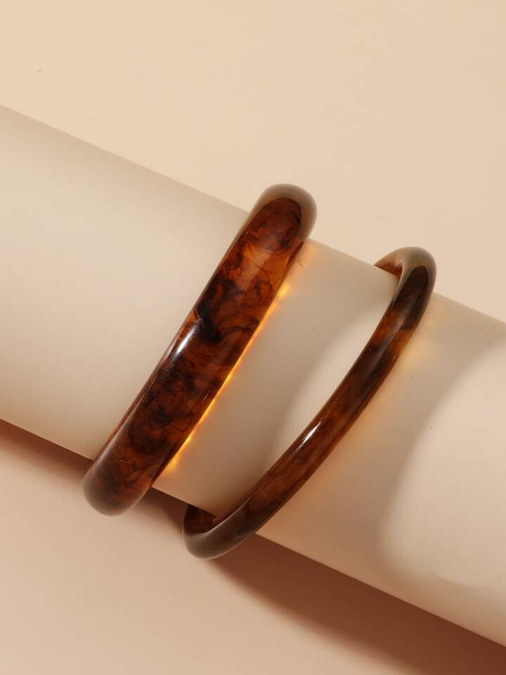 2pcs/set Tortoiseshell Bangle | SHEIN