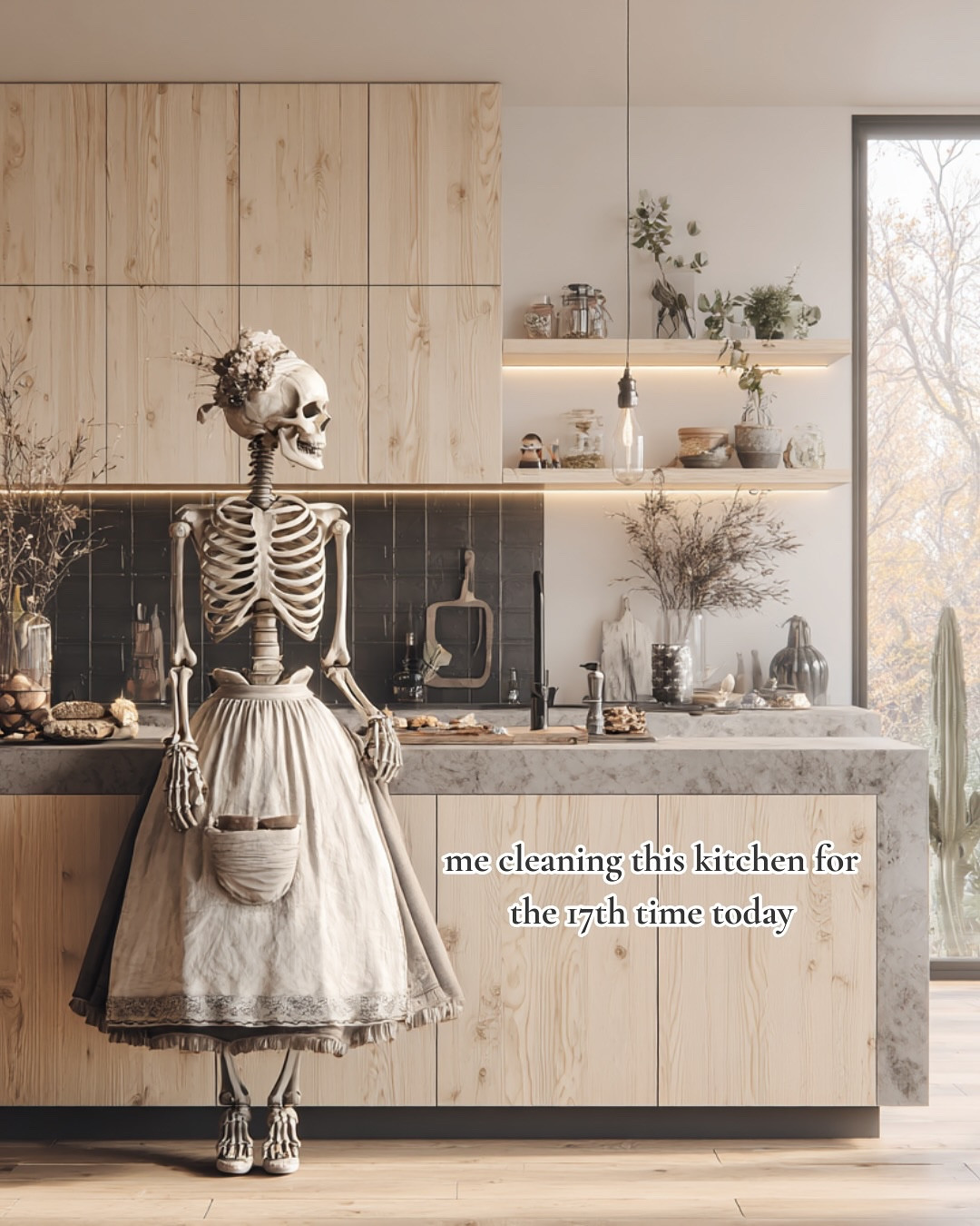 Motherhood is basically a gothic horror comedy 🕯️💀

You’re cooking dinners no one eats.
You’re scrubbing grout like it’s your Roman Empire.
You’re hiding in the shower like it’s a portal to another realm.
And don’t even get me started on the laundry dimension…

It’s chaos, it’s endless, it’s ridiculous —
and somehow it all takes place in the most beautiful rooms of the house.

👉 Which skeleton mom moment is your everyday mood?

Tag another mom who’s definitely haunting her own kitchen.

#momlifeunhinged #renovationhumor #housealconstruction #kitchenremodel #bathroomremodel #mudroomgoals #laundryroomdesign