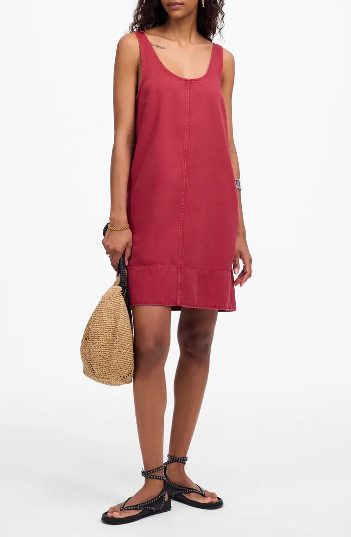 Madewell Garment-Dyed Denim Scoopneck Minidress | Nordstrom | Nordstrom