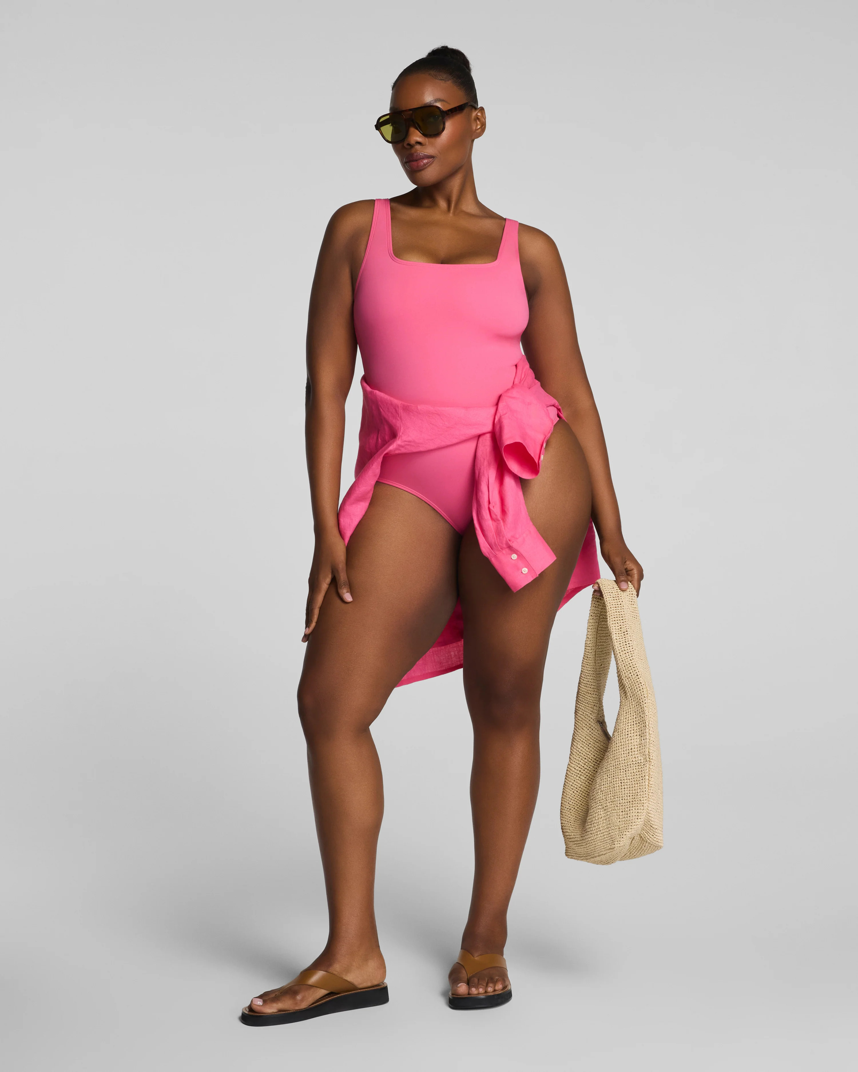 SPANXsculpt\u00ae Swim Square-Neck One-Piece | Sculpt | Spanx