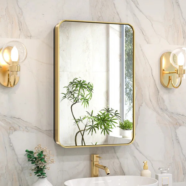 Gervon Rectangle Recessed Medicine Cabinet with Shelves | Wayfair North America