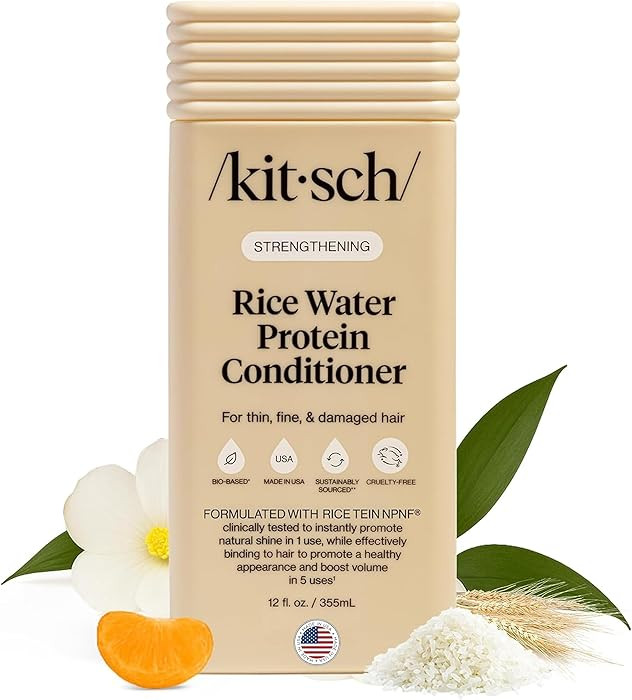 Kitsch Strengthening Rice Water Protein Conditioner for Women & Men – Hair Care for Thin, Fine ... | Amazon (US)