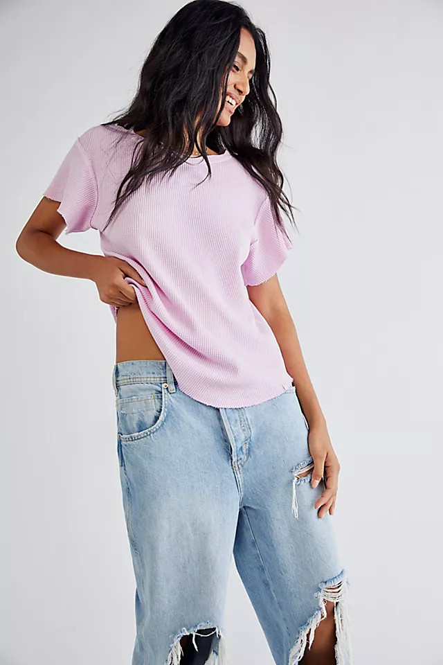 We The Free What's Up Baby Waffle Tee | Free People (Global - UK&FR Excluded)