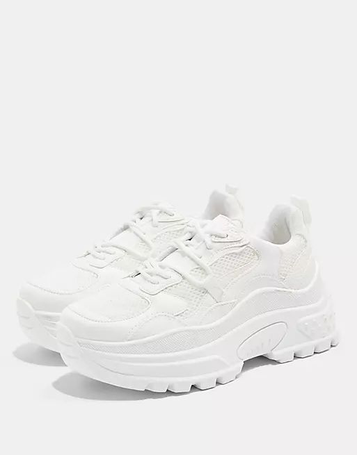 Topshop chunky trainers in white | ASOS (Global)