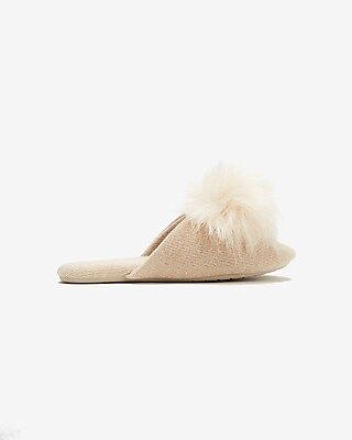 Express X You Cashmere Pom Slippers | Express