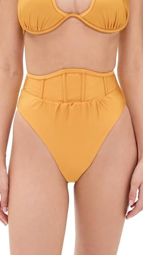 Andrea Iyamah Women's Gura Bikini Bottoms, Mustard, XS | Amazon (US)