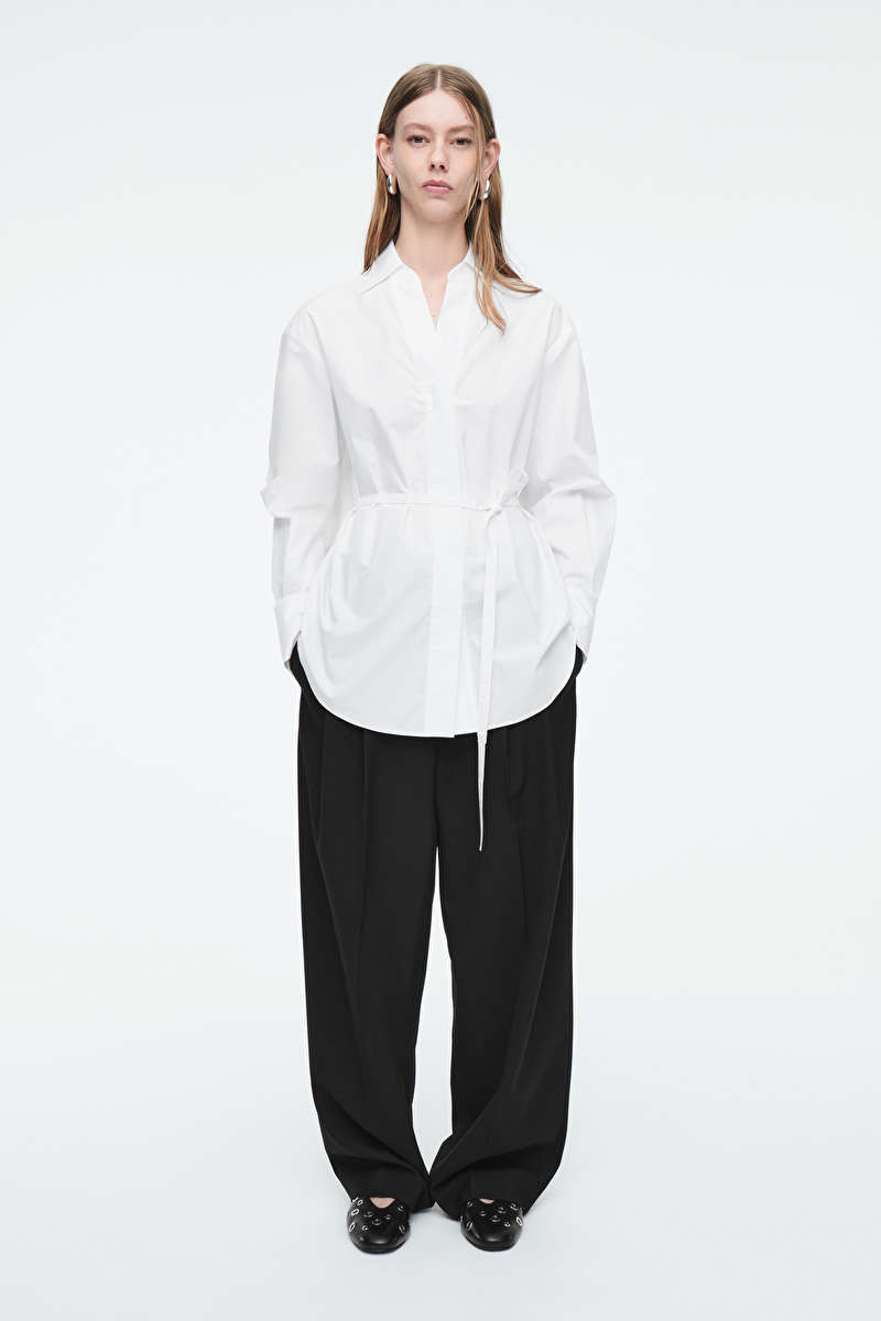 OVERSIZED TIE-WAIST SHIRT | COS (US)
