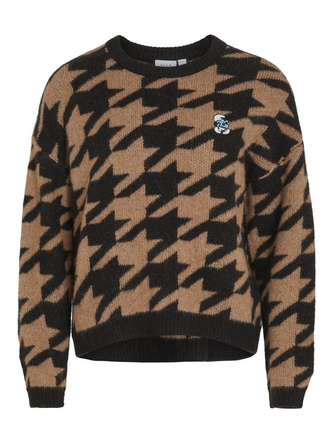 SMURF KNITTED PULLOVER | Brown | VILA® | Vila.com
