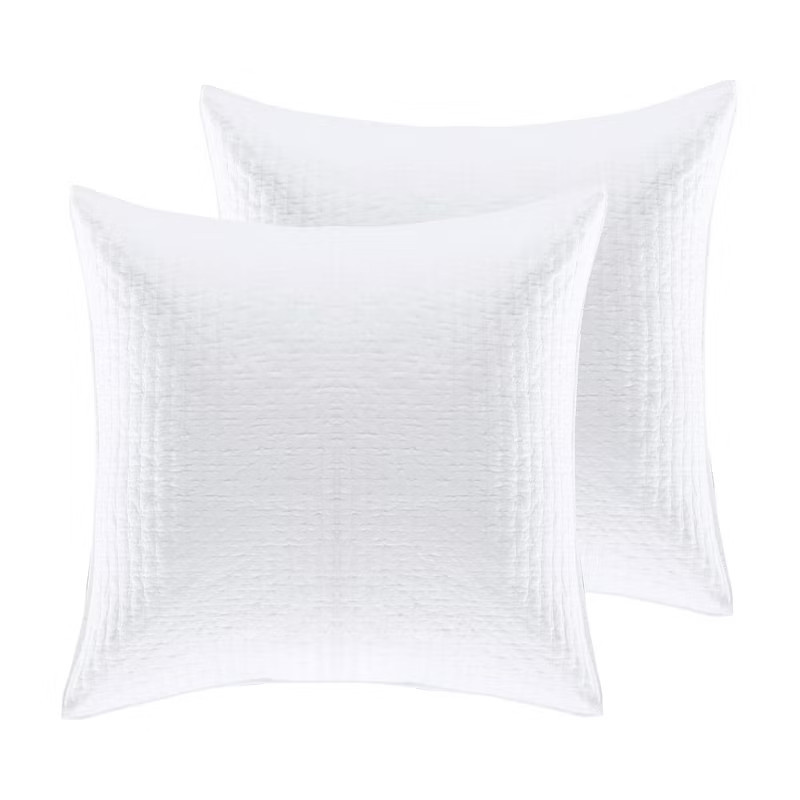 Cross Stitch White Solid Euro Sham - Set of 2 - Levtex Home | Target