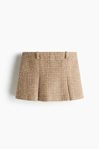 H & M - Pleated mini skort - Beige | H&M (UK, MY, IN, SG, PH, TW, HK)