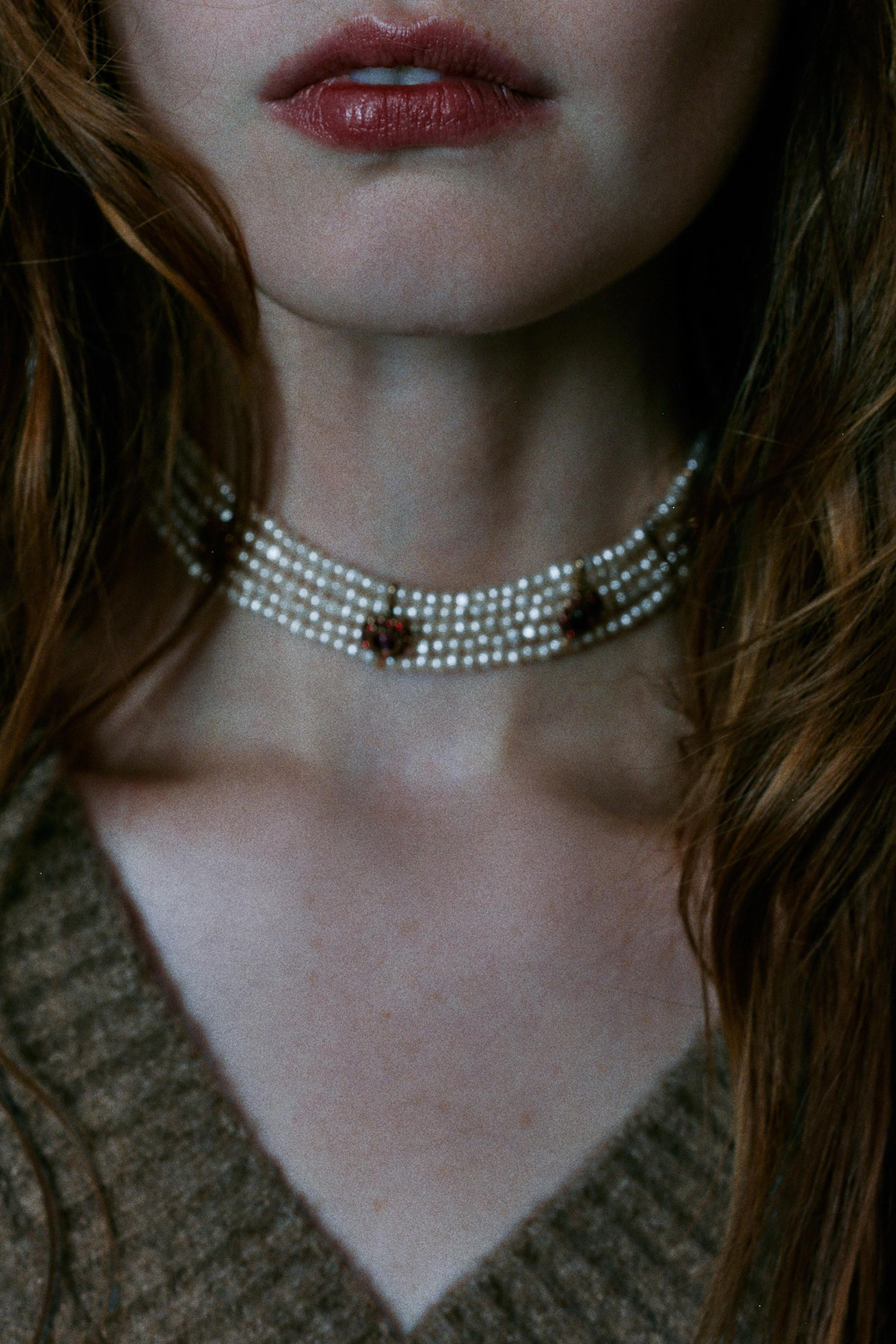 PEARL AND CRYSTAL CHOKER | Zara US