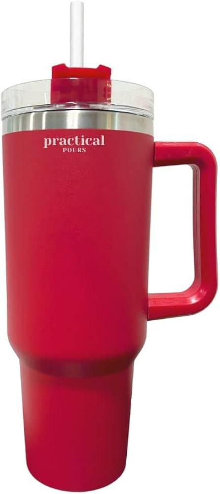 Practical Pours 40oz Insulated Tumbler Mug with Handle for Water, Coffee, Cold and Hot Drinks | D... | Amazon (US)