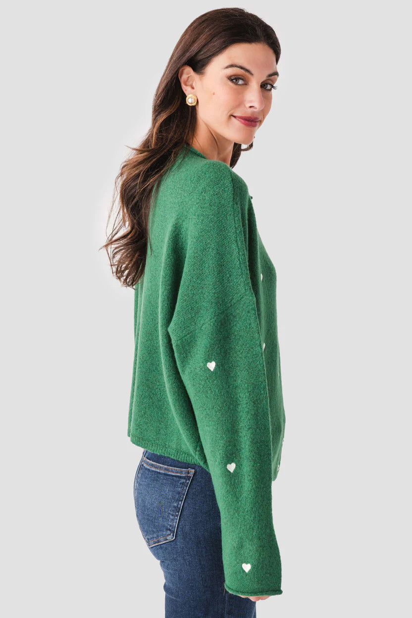 Things Between Embroidered Heart Piper Cardigan | Social Threads