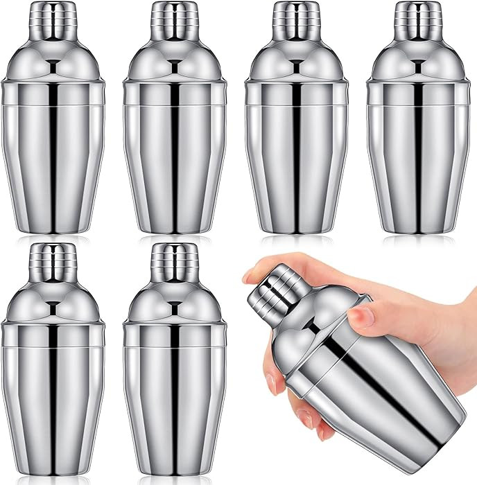 Nitial 6 Pcs Bar Cocktail Shaker Professional Stainless Steel Martini Drink Mixer with Built-in S... | Amazon (US)