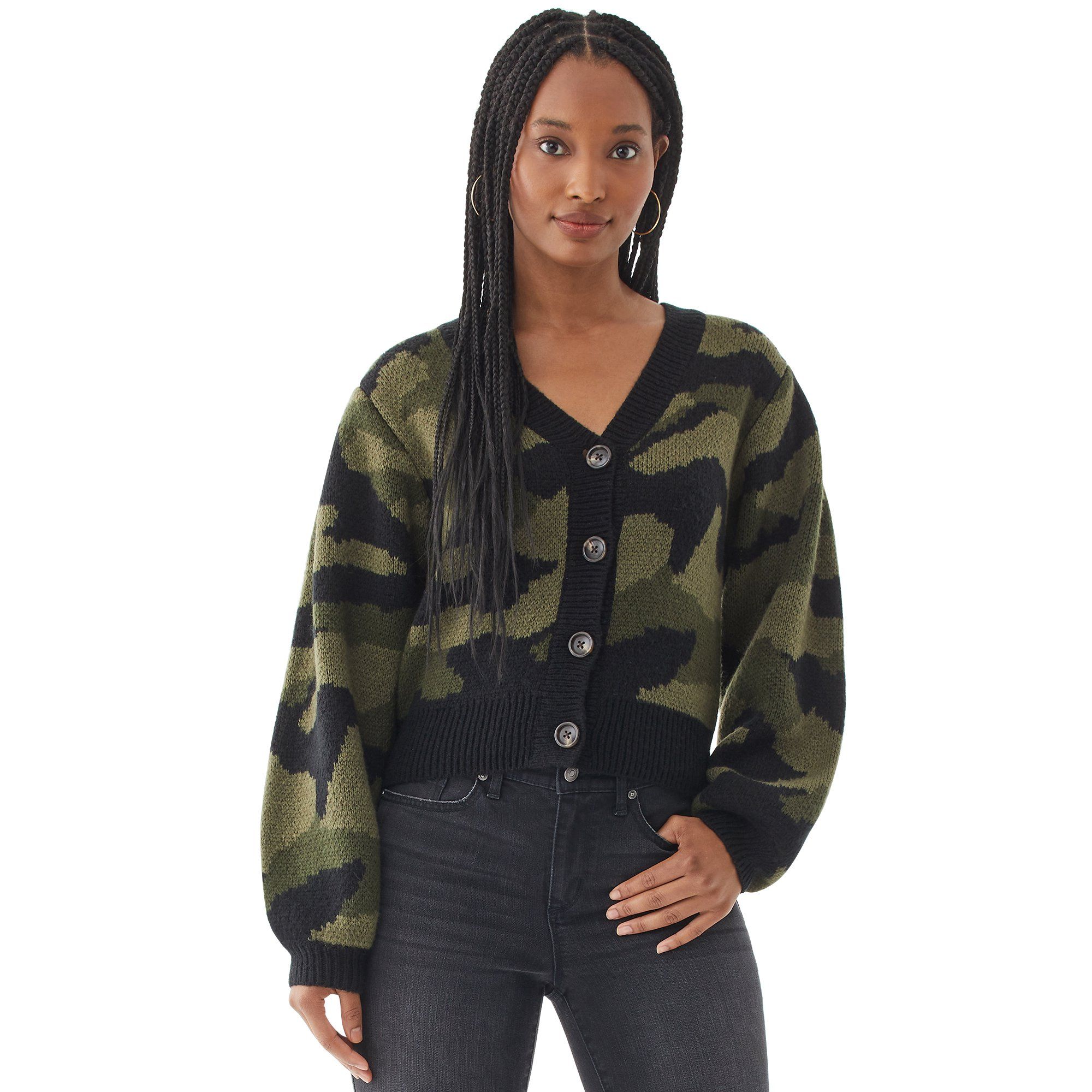 Scoop - Scoop Women’s Camo Cardigan Sweater - Walmart.com | Walmart (US)