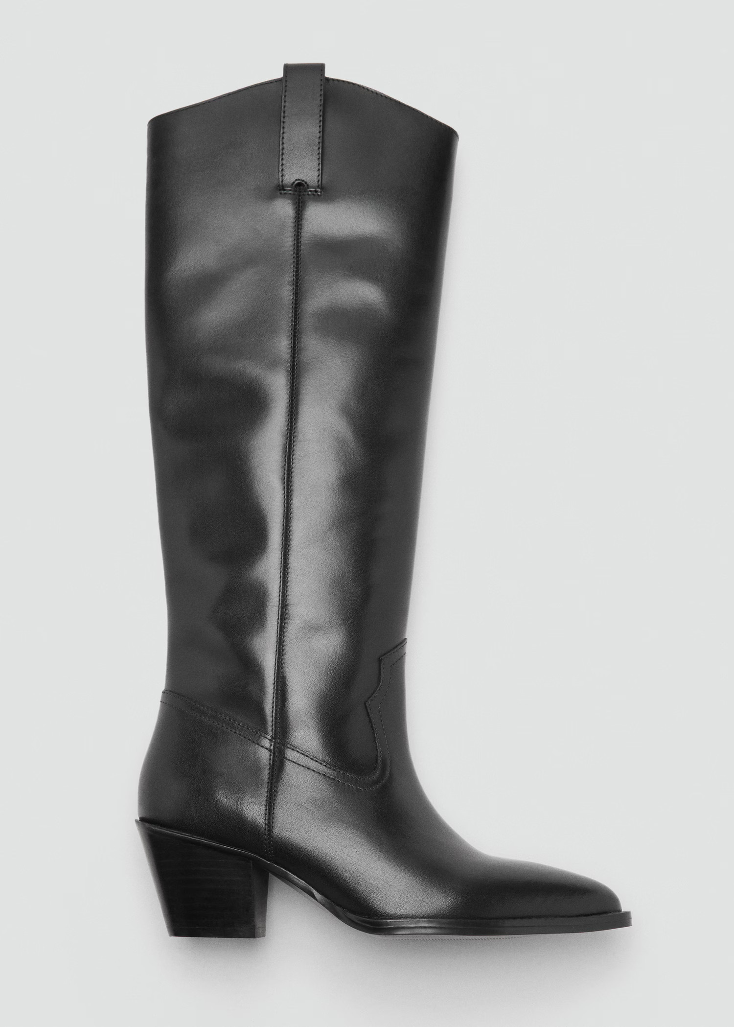 Heeled leather boots | Mango (US/MX/AU)