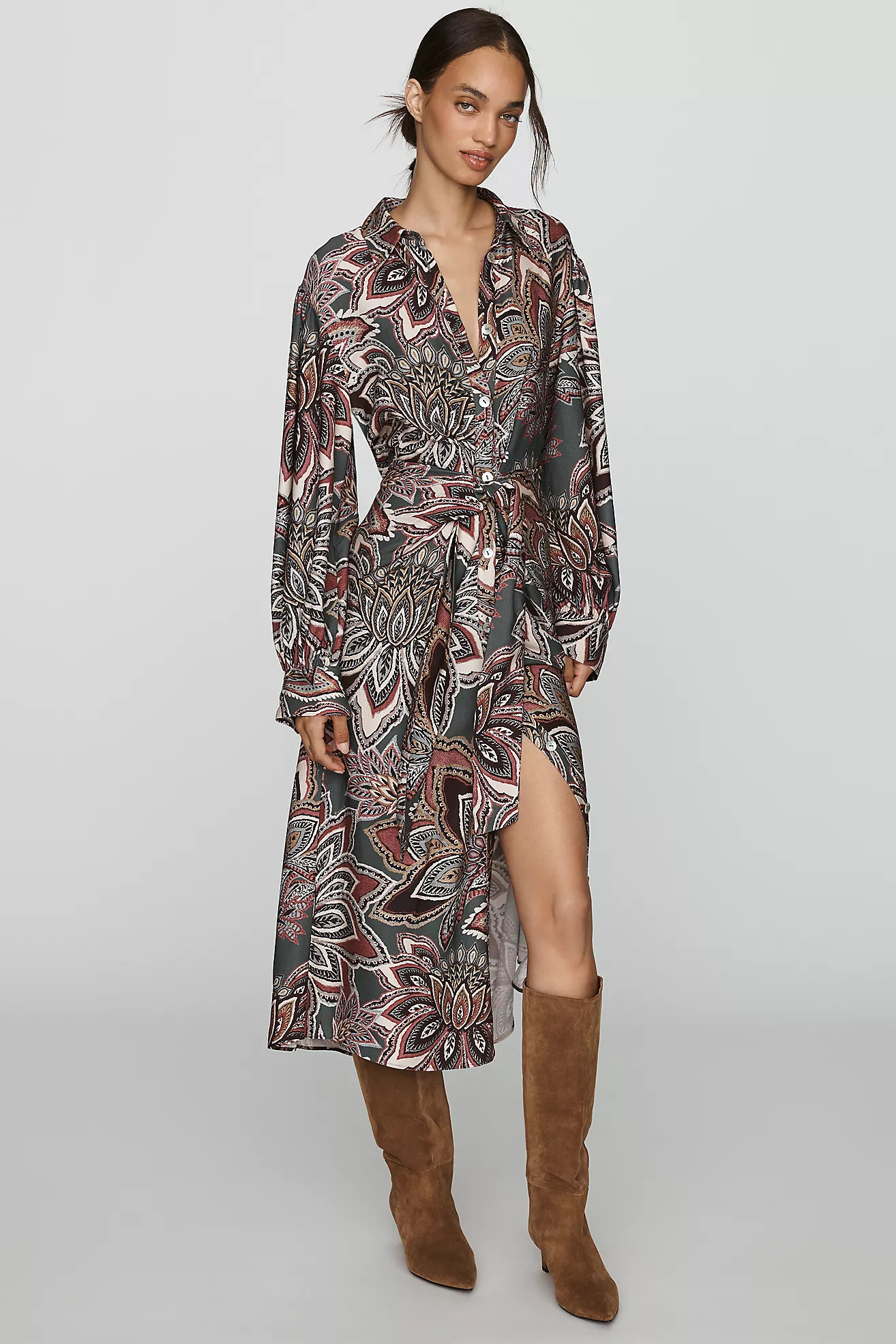 Farm Rio Tapestry Flowers Midi Dress | Anthropologie (US)