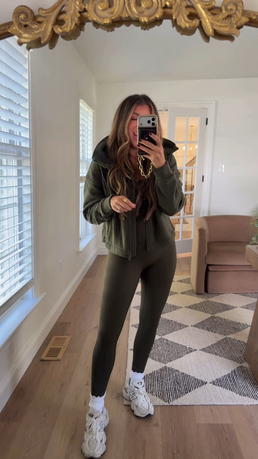 Code LAURENHXSPANX Loving this all green monochromatic look! The best fitting leggings and built in padding bra. (wearing med).  small hoodie. @Spanx #ad

#LTKOver40 #LTKSeasonal #LTKActive