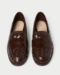 Rachel Espresso Woven Loafer | Loeffler Randall