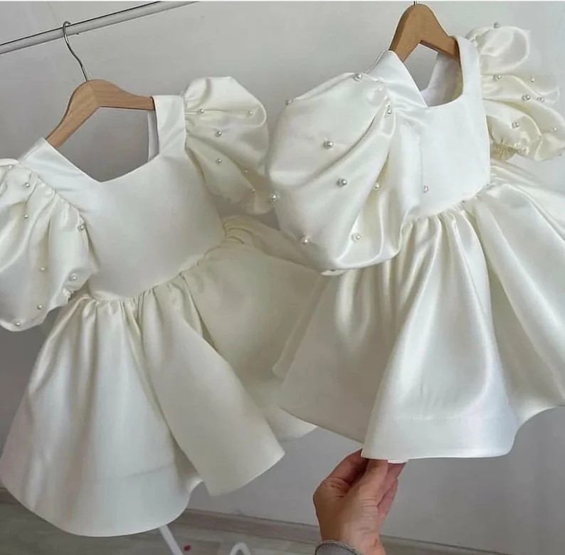 More Colors! Infant Baptism Gown Pink Flower Girl Dress Christening Gown White Flower Girl Dress ... | Etsy (Global)