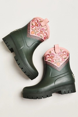Barbour x Farm Rio Wellington Boots | Anthropologie (US)