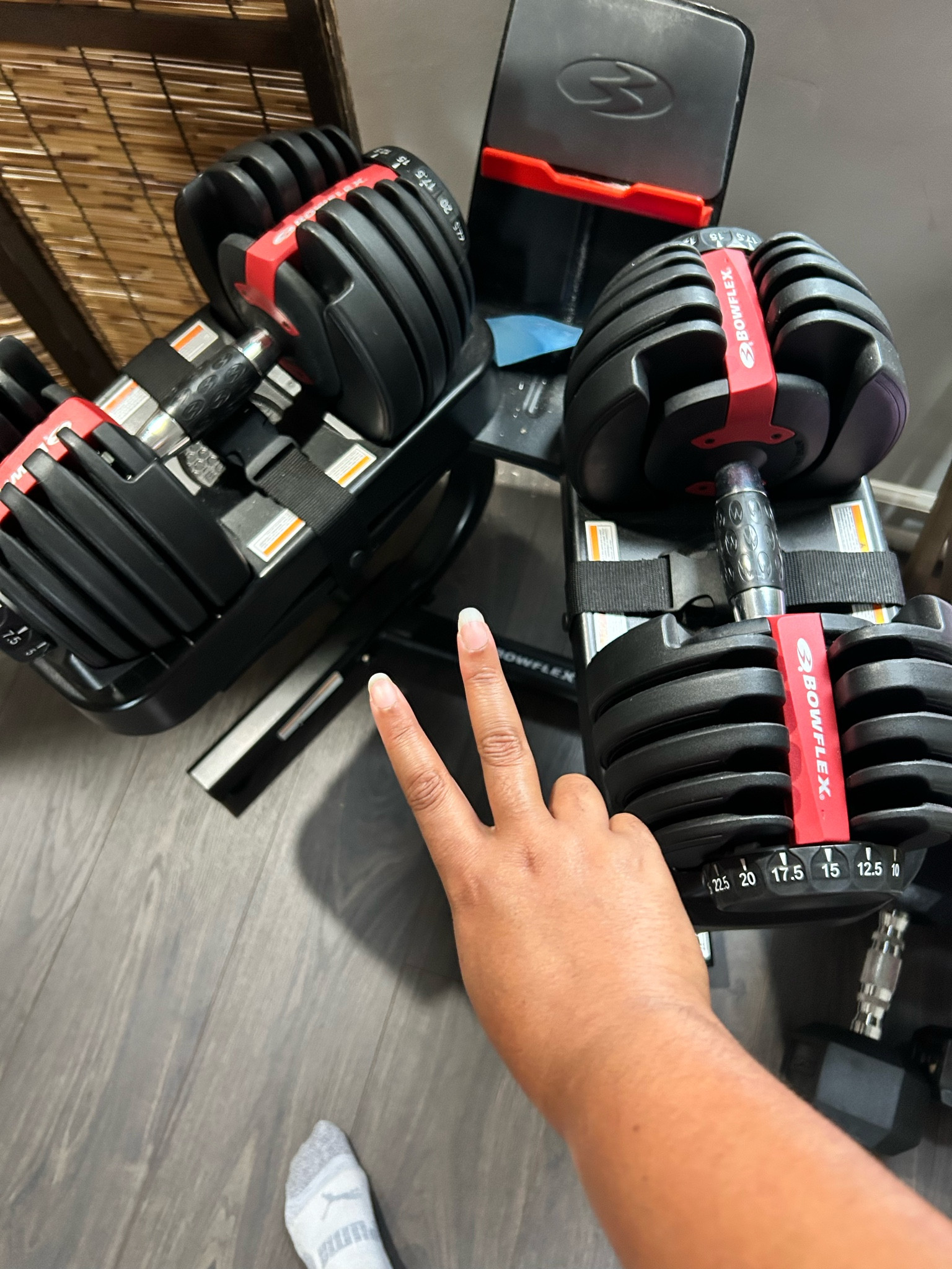 Bowflex SelectTech + Stand making my home workouts easier 

#LTKFitness #LTKHome #LTKActive