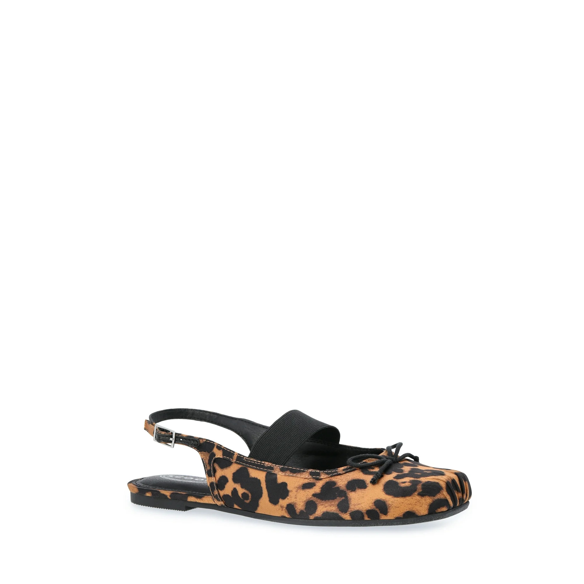 Scoop Women's Satin Slingback Mary Jane Pleated Toe Ballet Flats | Walmart (US)