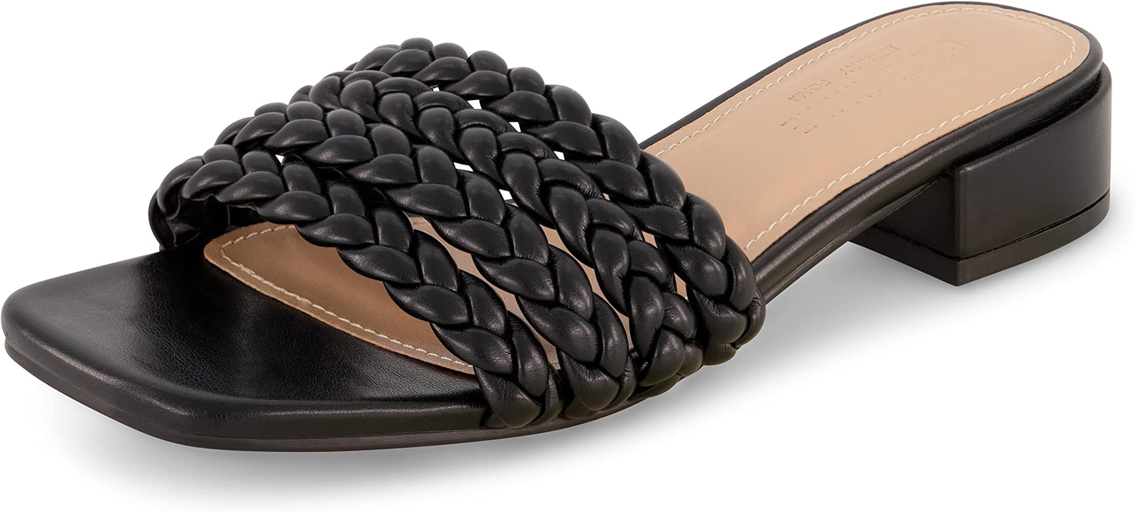 CUSHIONAIRE Women's Neary braided low block heel sandal +Memory Foam and Wide Widths Available | Amazon (US)