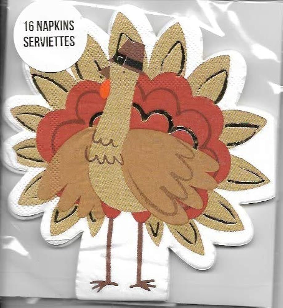 Meri Meri Shaped Turkey Napkins 16 Count | Amazon (US)