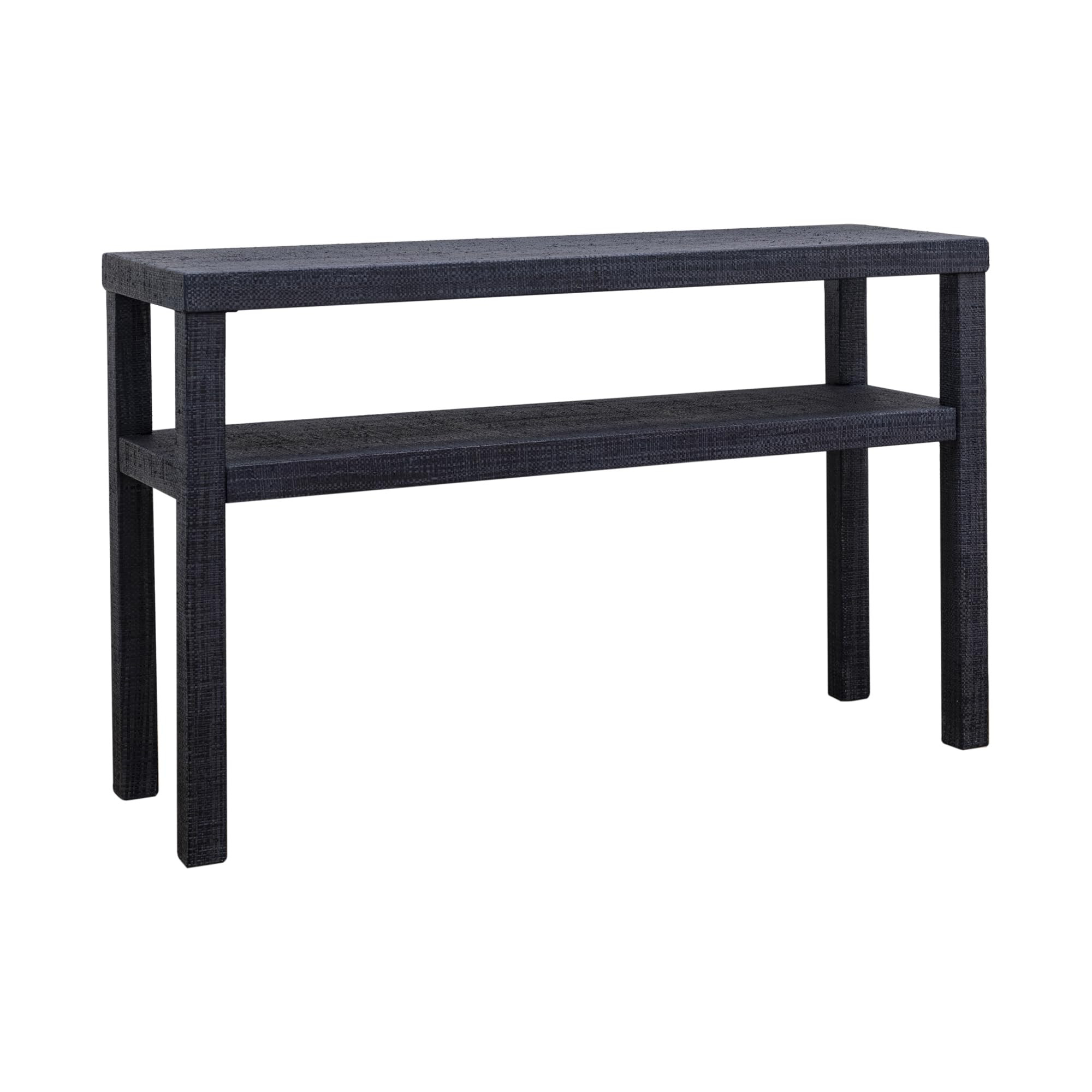 East at Main Indigo Road by Egypt Sherrod Gia Raffia Console Table with Storage Shelf (Navy Blue) | Amazon (US)