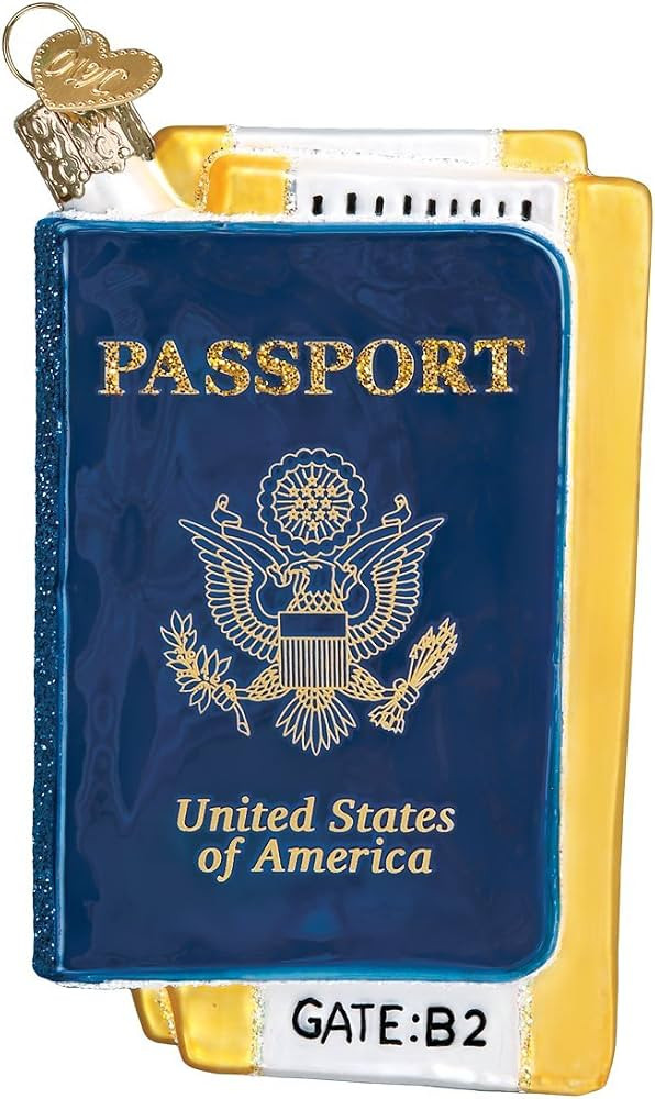 Old World Christmas Passport Glass Blown Ornament for Christmas Tree | Amazon (US)