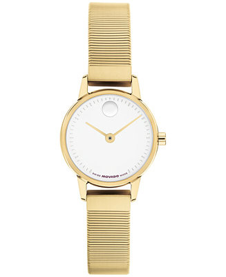 Women's Baby Face Swiss Quartz Ionic Plated Light Yellow Gold Steel Watch 22.50mm | Macy's