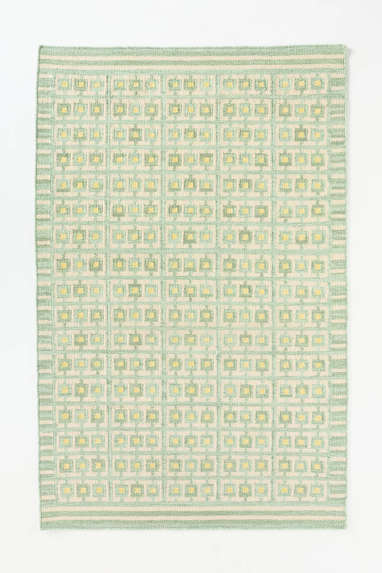 Handwoven Wool Scandi Grid Rug | Anthropologie (US)