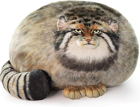 Cat Plush Body Pillow, Pallas Cat Plush Pillow, Cute Steppe Cat Stuffed Animals Soft Plushies, Ki... | Amazon (US)