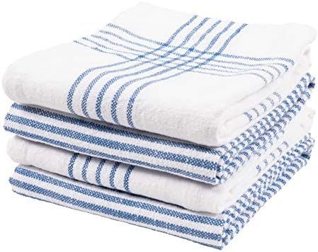 KAF Home Set of 4 Monaco Relaxed Casual Slubbed Kitchen Towel | 100% Cotton Dish Towel, 18 x 28 I... | Amazon (US)
