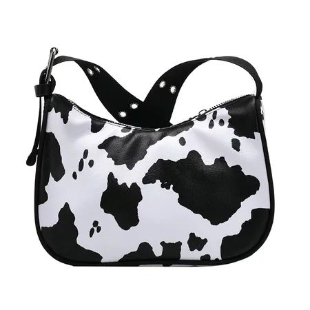 Alloet Women Animal Print Shoulder Bags Wide Strap PU Clutch Handbags (1 Cow) | Walmart (US)