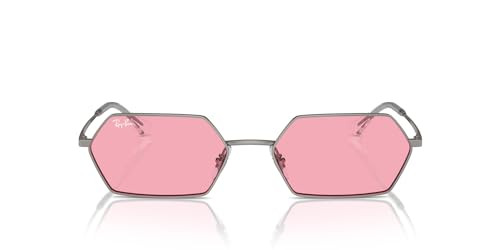 Ray-Ban RB3728 Yevi Sunglasses, Gunmetal/Pink, 55 mm | Amazon (US)