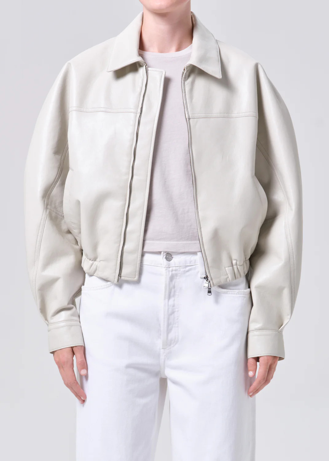 Dixon Cocoon Bomber in Buff | AGOLDE