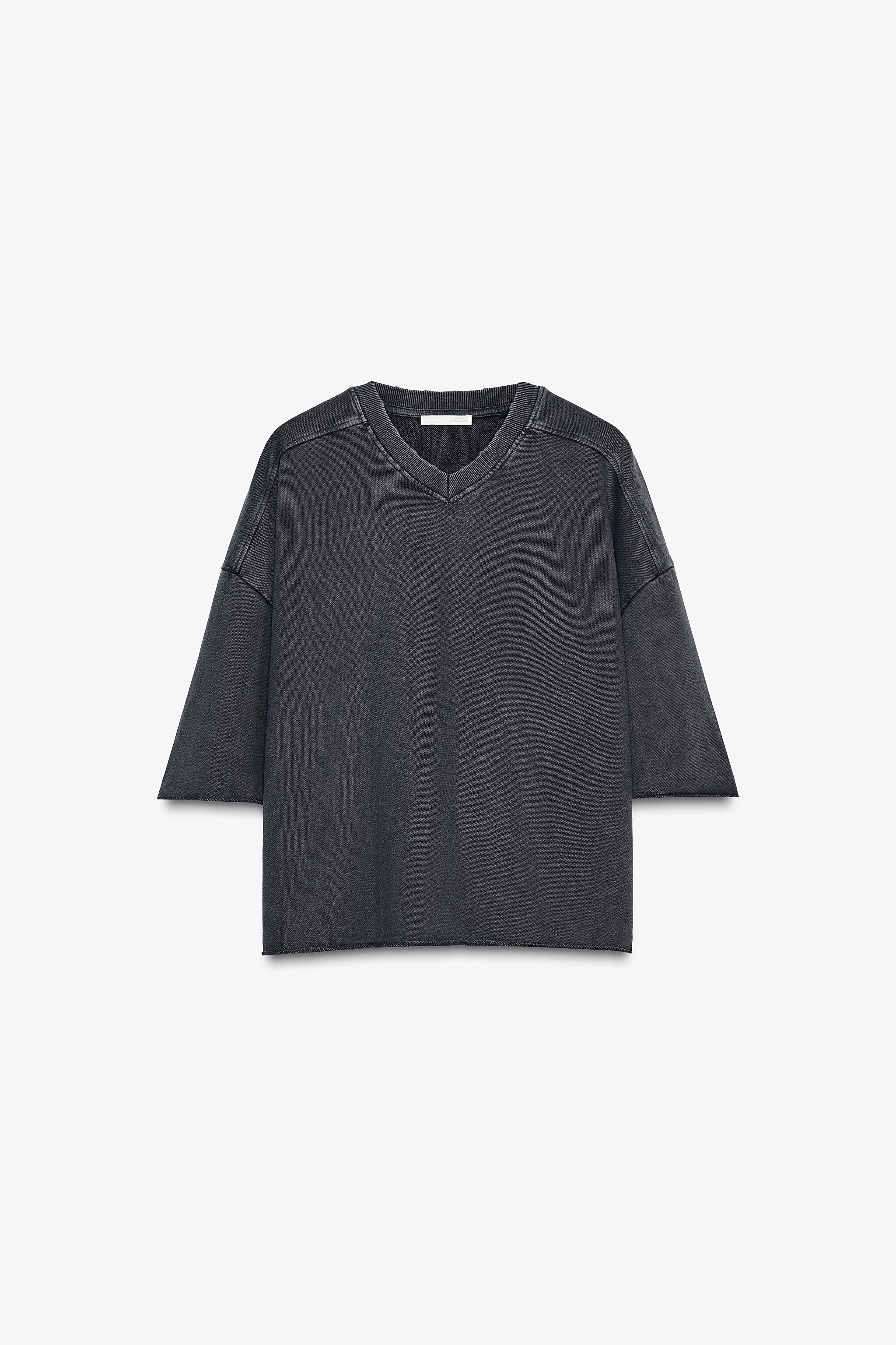 WASHED EFFECT PLUSH SWEATSHIRT | Zara US