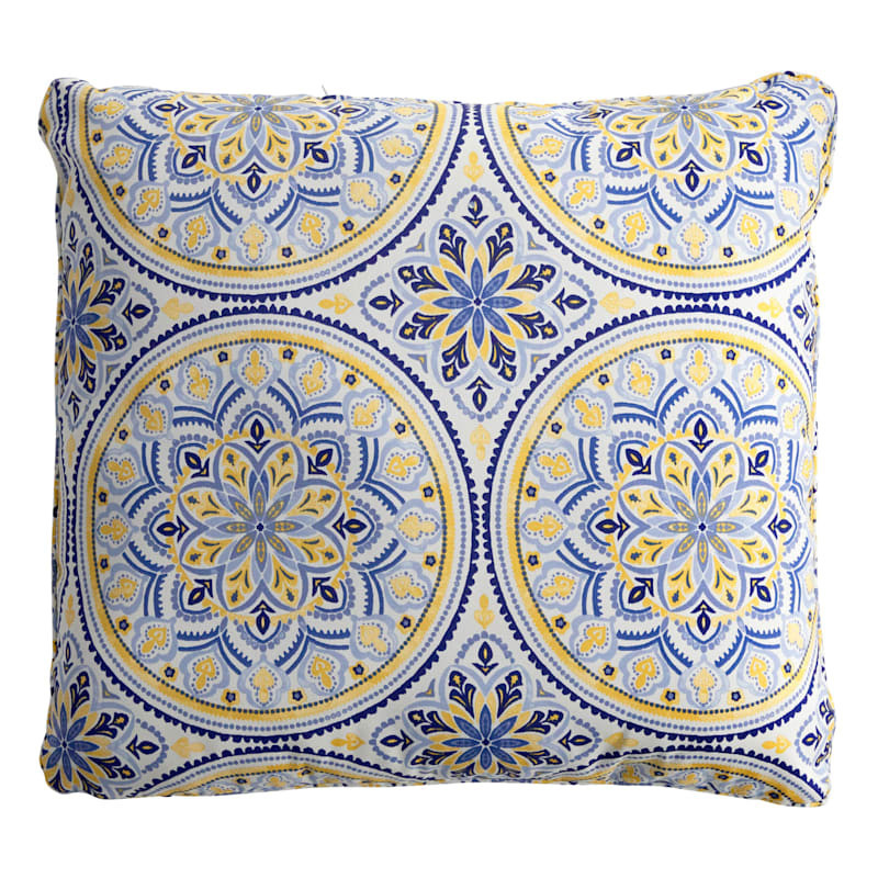 Multicolor Castille Corded Outdoor Back Cushion | At Home