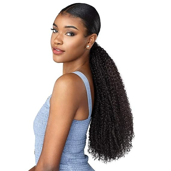 Sensationnel Curls Kinks & Co Synthetic Ponytail Instant Pony ID GAME CHANGER XL (1B) | Amazon (US)
