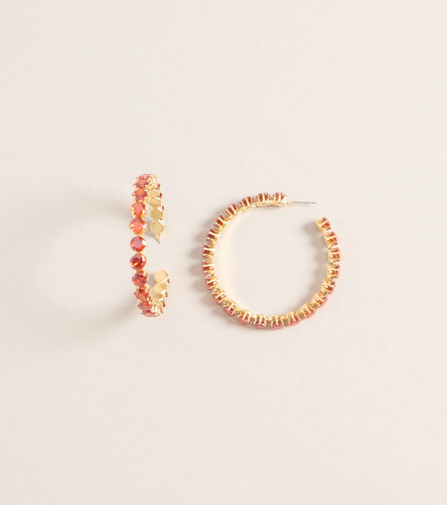 Plans Changed Rhinestone Hoop Earrings | Windsor Stores