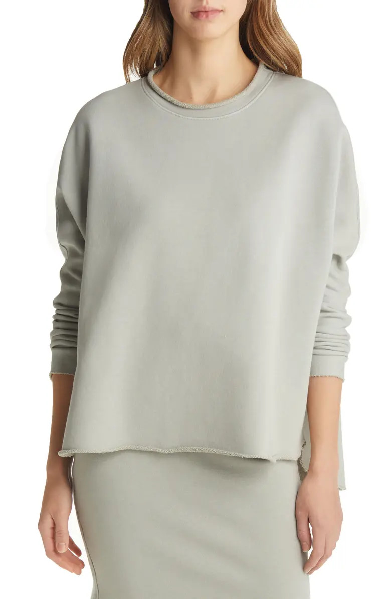 Raw Hem Cotton Sweatshirt | Nordstrom