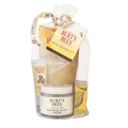 Burt's Bees Gifts Ideas - Hand Repair Set, 3 Hand Creams plus Gloves - Almond Milk, Lemon Butter Cuticle Cream, Shea Butter Repair | Amazon (US)