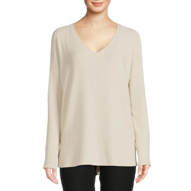 Time and Tru Women's Ribbed Tunic Top | Walmart (US)