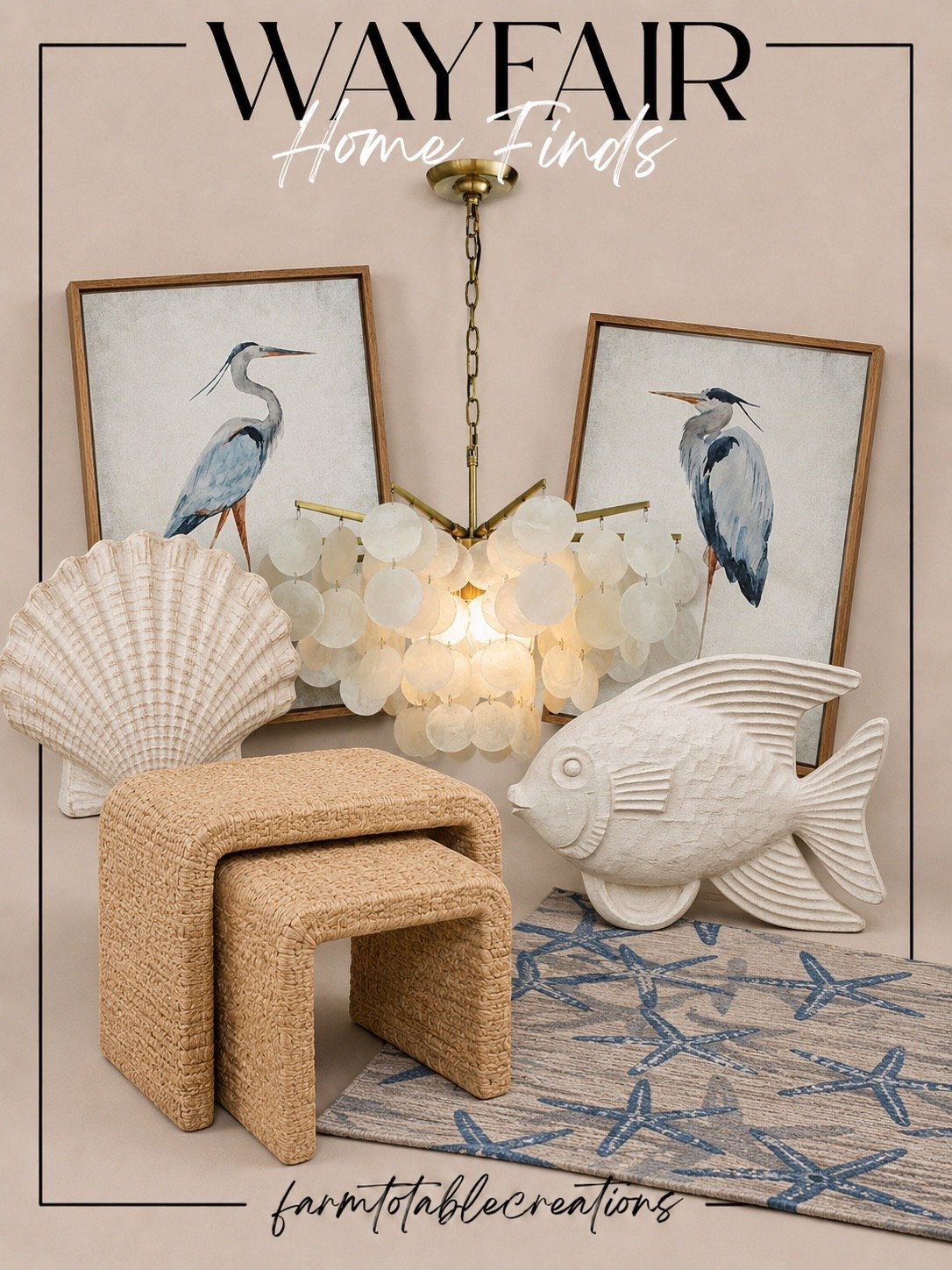 Wayfair Coastal Home Finds 🐚🌊

Bring effortless coastal charm into your home with these stunning Wayfair finds. From the statement shell accent chair and capiz chandelier to the seaside artwork and beach-inspired decor, every piece captures that relaxed, collected coastal aesthetic. These finds are perfect for creating a light, airy space that feels like a luxury beach retreat all year long.

Whether you’re decorating a beach house, refreshing a guest room, or simply adding coastal touches throughout your home, these pieces blend natural textures, soft neutrals, and timeless design for a look that’s both elegant and inviting.

Follow @farmtotablecreations on Instagram for more cozy home finds and trending decor.

#WayfairHome #WayfairFinds #CoastalDecor #BeachHouseStyle #CoastalLiving #HomeDecorFinds #CoastalHome #BeachInspiredDecor #InteriorDesignIdeas #HomeStyling #NeutralDecor #CoastalChic #LivingRoomDecor #AccentChair #StatementLighting #HomeInspiration #LTKHome #SeasideStyle #DecoratingIdeas #FarmToTableCreations

#LTKSaleAlert #LTKHome